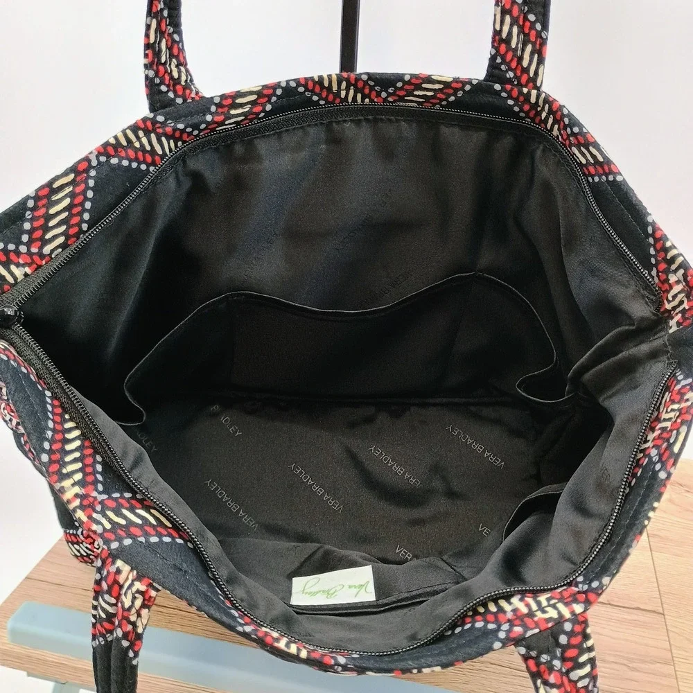 Vera Bradley Minsk Plaid Shoulder Tote Quilted Cotton Bag And Cosmetic Case Set